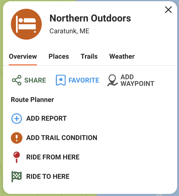 Northern Outdoors Map